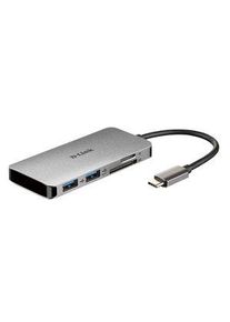 DLink D-Link Dokkolóállomás, USB-C csatlakozó, Busz-tápellátás, 100W, Portok összesen 6 - DUB-M610