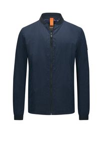 Plus size : BOSS Orange, Bomber jacket with college collar, Othmar in a Blue