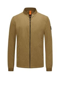 Plus size : BOSS Orange, Bomber jacket with college collar, Othmar in a Beige
