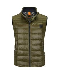 Nadměrná velikost: BOSS Orange, Prošívaná vesta s logem na hrudi, Odeno Tmavě Zelená