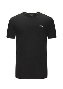 Plus size : BOSS Green, T-shirt with logo emblem in a Black