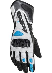 Spidi STR-6, gloves women , color: Black/White/Light Blue , size: XS