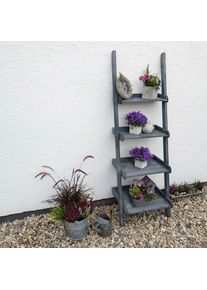 Promadino Pflanzentreppe »Helma«, Blumenleiter, BxTxH: 58x46x117 cm, 2161335364-0 grau B/H/T: 58 cm x 177 cm x 46 cm