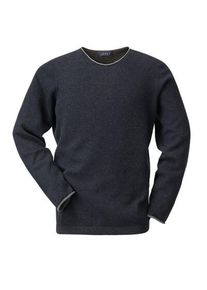Seldom Men sweater merino wool Bluebraun, S