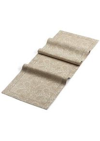 Erika Vaitkute Table runner jacquard linen Natural,