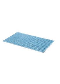 Leinenweberei Vieböck Bath mat waffle piqué half linen Blue,