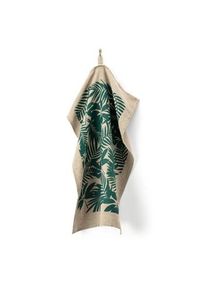 DOROTHEE LEHNEN Tea towel leaf print Nature dark green,