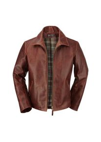 HACK Lederwaren Hack Lederware Men horse leather jacket pull up Brown, 46