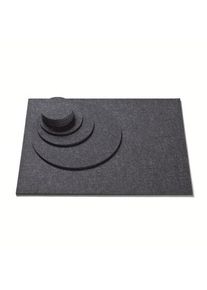 Hey Sign Hey-Sign Coaster felt &Oslash; 25 cm, Graphite mottled