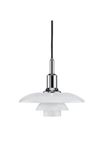 Louis Poulsen pendant lamp opal glass PH 3/2 Chrome plated,