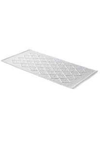 Bath rug diamond pattern 50 × 70 cm, Pure white