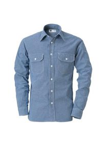 TELLASON Mens shirt pepita pattern Blue-White, S