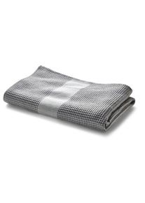 Leinenweberei Vieböck Shower towel waffle piqué half linen Gray,