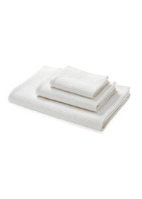 Leinenweberei Vieböck Guest Towel Waffle Piqué Half Linen White,