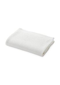 Leinenweberei Vieböck Towel waffle piqué half linen White,