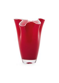 Glasmanufaktur Harzkristall Pleated vase small Red,