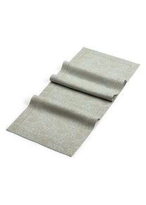 Erika Vaitkute Table runner jacquard linen Blue,