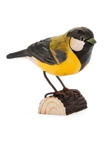Wildlife Garden Great tit limewood hand carved