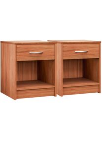 Casaria® Set di due comodini 50x40x35cm