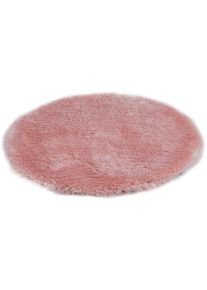 ANDIAMO Sitzkissen »Sitzauflage Lamm-Fellimitat«, (4 St.), Kunstfell, rund, Ø 40 cm, auch als 4er Set, 6259220358-0 rosa 4 St.