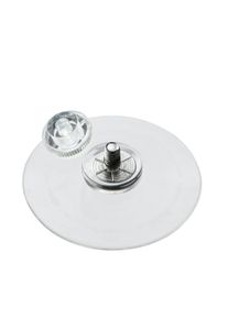 Thumb screw suction cups 40 mm | M4, 6 mm long | knurled nut made of white plastic
