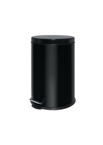 Bolero Edelstahl Pedaleimer Schwarz 20L