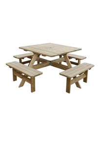 Rowlinson Quadratischer Picknicktisch Aus Holz