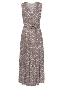 Vivance Sommerkleid Damen taupe / weiß Größe 46