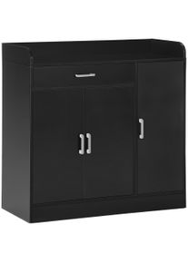 HOMCOM Modern Black Sideboard Spacious with Drawer for Living Room Bedroom Hallway Quick Delivery | Aosom Ireland