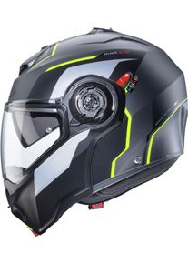 CABERG Duke Evo Move, flip up helmet , color: Matt Grey/Black/Neon-Yellow , size: M