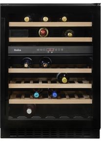 Amica Weinkühlschrank »Wk 341 110-1 S / Wbb 4661 Adb« schwarz, Betriebsgeräusch 40 Dezibel (A-Bewertung)