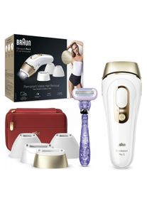 Braun Ipl-Haarentferner »Silk-Expert Pro 5 pl5387«, 400.000 Lichtimpulse, 400.000 Lichtimpulse, Skin Pro 2.0 Sensor goldfarben, SensoAdapt:...