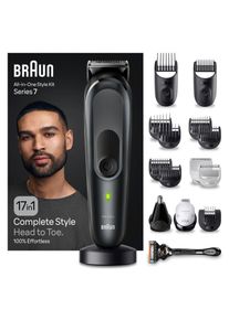 Braun Haarschneider »All-In-One Series 7 mgk7491«, Wasserdicht, 17-In-1 Barttrimmer schwarz, Das 17-in-1 Styling Set von Braun für die Körperpflege...