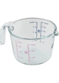 Emsa Messbecher »Prep&Bake«, Glas, (1), Doppelte Skalierung F. Feste & Flüssige Zutaten, Ausgießlippe farblos , Transparent für bequemes Ablesen:...