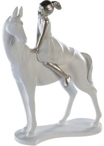 Casablanca By Gilde Dekofigur »Skulptur Girl On Horse«, (1 St.) weiß, Größe B/H/T: 20 cm x 25 cm x 8 cm B/H/T: 20 cm x 25 cm x 8 cm , Im Landhaus-Stil