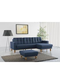 Sit & More Sit&More Ecksofa »Orient 5«, Mit Strass-Stein, Wahlweise Mit Bettfunktion Und Bettkasten blau, Größe B/H/T: 279 cm x 90 cm x 167 cm B/H/T: 279 cm x...
