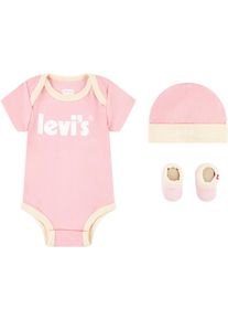 Levi's® kids Levi's® Kids Kurzarmbody »Neugeborenen-Geschenkset«, (Set, 3 Tlg.), pink, Größe 7 M/12M (74/80) - N-Gr, 3tlg. Geschenke-Set von Levi's® Kids für...