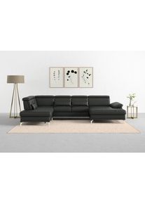 Sit & More Sit&More Wohnlandschaft »Cabrio«, Sitztiefenverstellung Und Federkern, Jeweils Inklusive 3 Nierenkissen braun, Größe B/H/T: 359 cm x 87 cm x 230 cm...