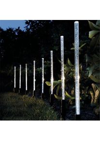 Lot de 8 Lampe solaire Éclairage Extérieur Jardin Lumière L.39.5 cm