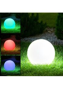 etc-shop Lampe boule enfichable boule de jardin lumière led télécommande boule solaire pour l'extérieur 30 cm, cct dimmable, 1x Smart Home rgb led 10W 750Lm,