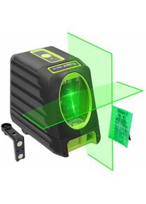 Huepar - BOX-1G Niveau Laser Croix Vert, Ligne Laser Auto-nivellement avec Mode Pulsé Extérieur, Commutable Laser Lignes H130°/ V150°Angle de