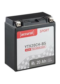 Sport SA-YTX20CH-BS Batterie Moto 12V 20Ah 260A agm 150 x 87 x 161 mm - Accurat