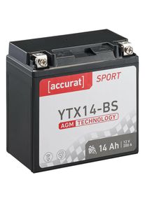 Sport SA-YTX14-BS Batterie Moto/Quad YTX14-BS agm 14Ah 12V 200A 150 x 87 x 145 mm - Accurat