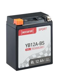 Sport SG-YB12A-BS Batterie Moto YB12A-BS 12V 12Ah 250A Gel 134 x 78 x 156 mm - Accurat