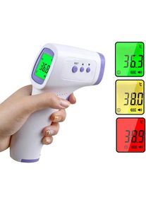 Ersandy - Thermomètre Frontal Infrarouge médicale Thermometre sans Contact pour Adulte Enfant bébé, Affichage lcd Mode avec indicateurs colorés