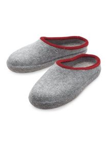 Haunold Felt slipper ladies Light gray orange, 38