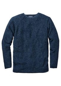 Seldom Men sweater rice grain look Blue melange, S