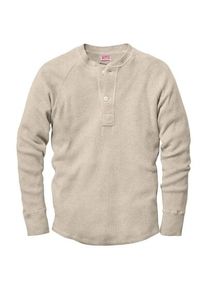 PIKE BROTHERS Men long sleeve shirt Natural, L