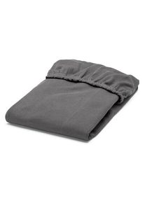 Dukal Laundry Fitted sheet double jersey Anthracite, 140&ndash;160 &times; 200 cm