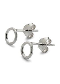 fejn jewelry Stud Earrings Satin Circle Silver,